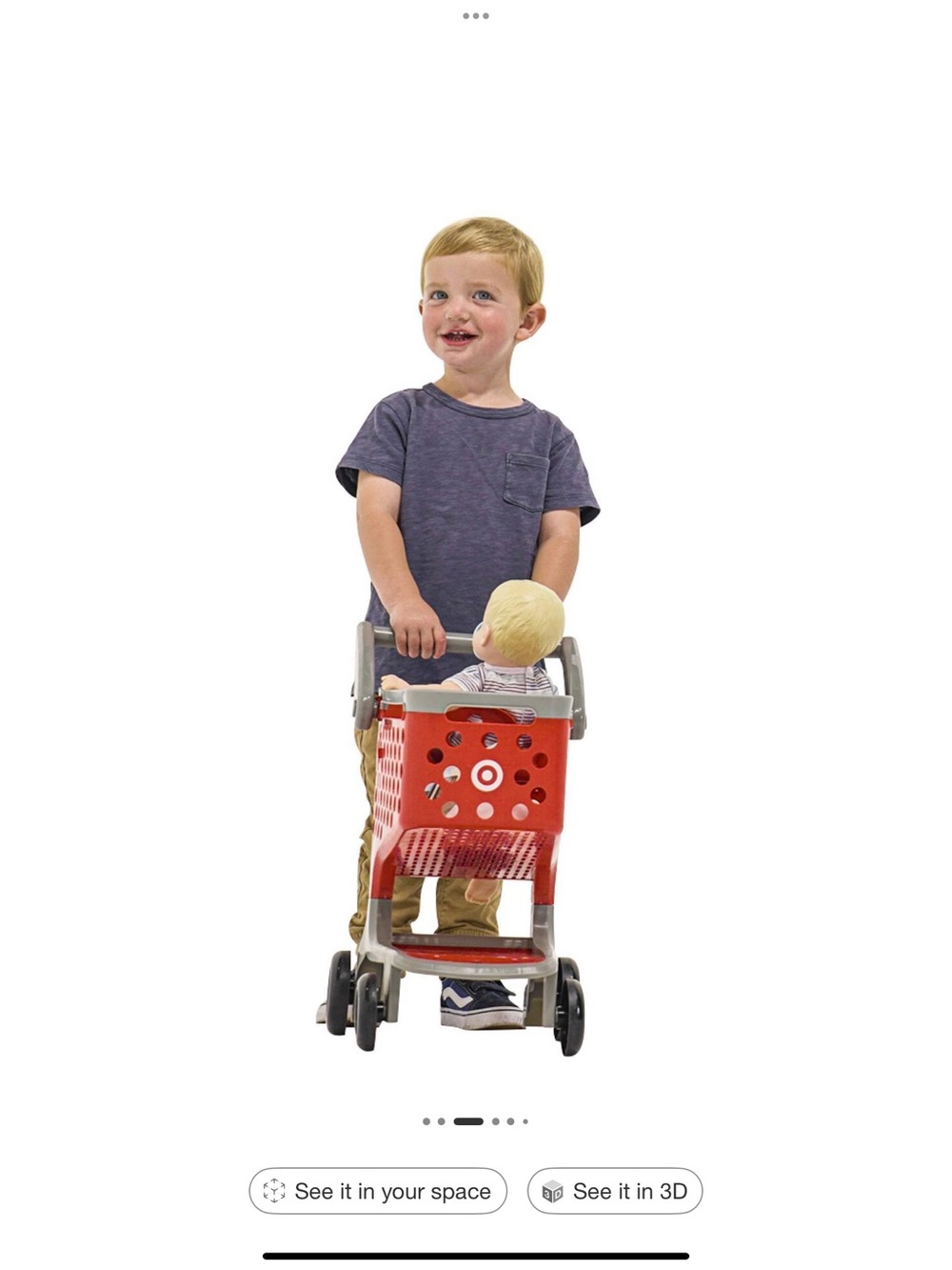 Target Kids Play Grocery Shopping Cart Toy - Red & Gray - Picture 2 of 6